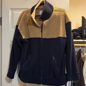 Dudley Stephens Navy and Tan Fleece Jacket